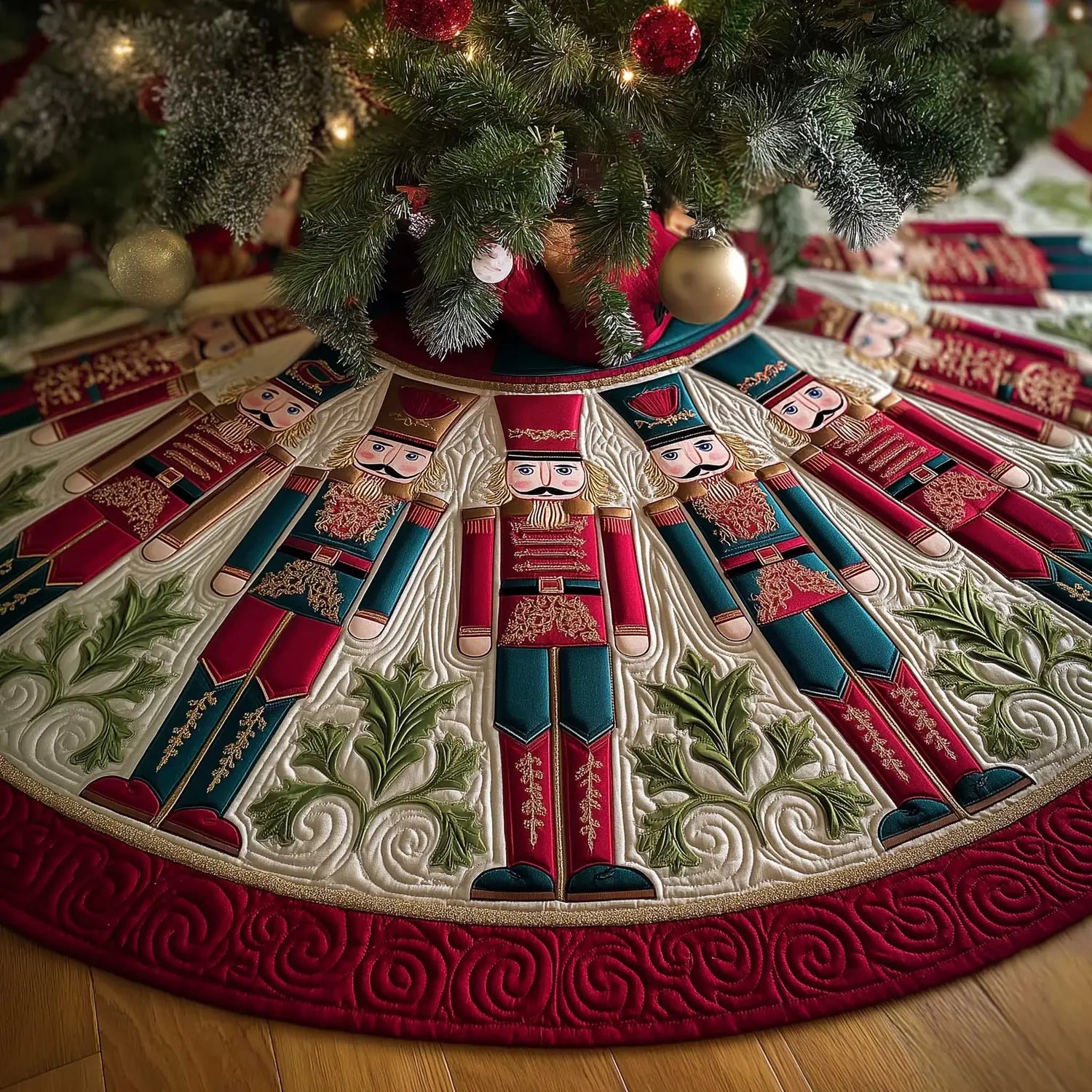 Nutcracker Magic Christmas Christmas Quilted Tree Skirt