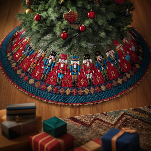 Nutcracker Magic Christmas Quilted Tree Skirt