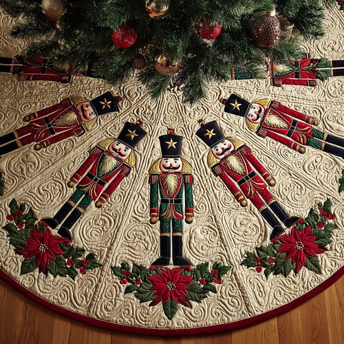 Nutcracker Magic Christmas Quilted Tree Skirt