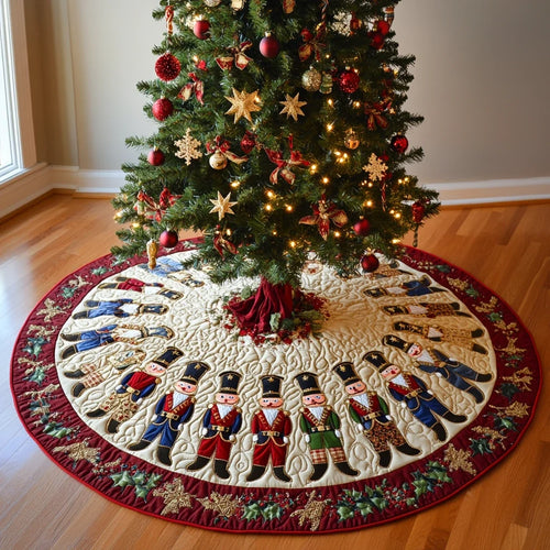 Nutcracker Magic Christmas Quilted Tree Skirt