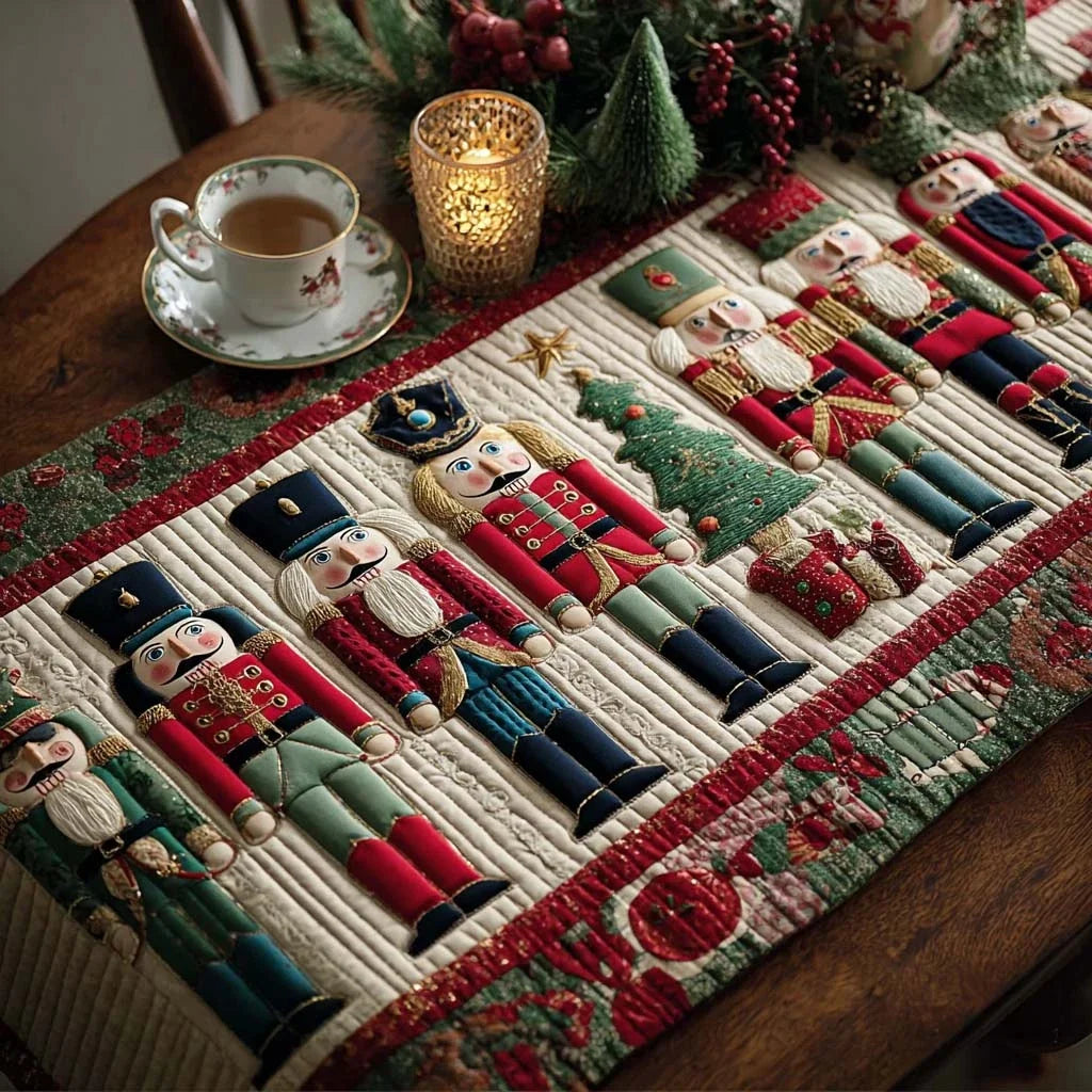 Nutcracker Parade Quilted Table Runner