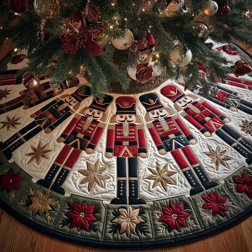Nutcracker Realm Christmas Quilted Tree Skirt