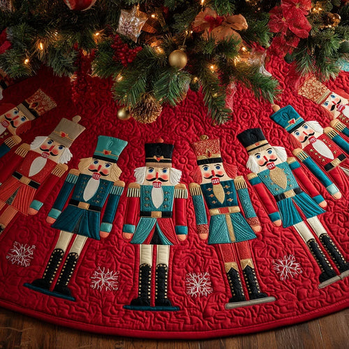 Nutcracker Spirit Christmas Quilted Tree Skirt