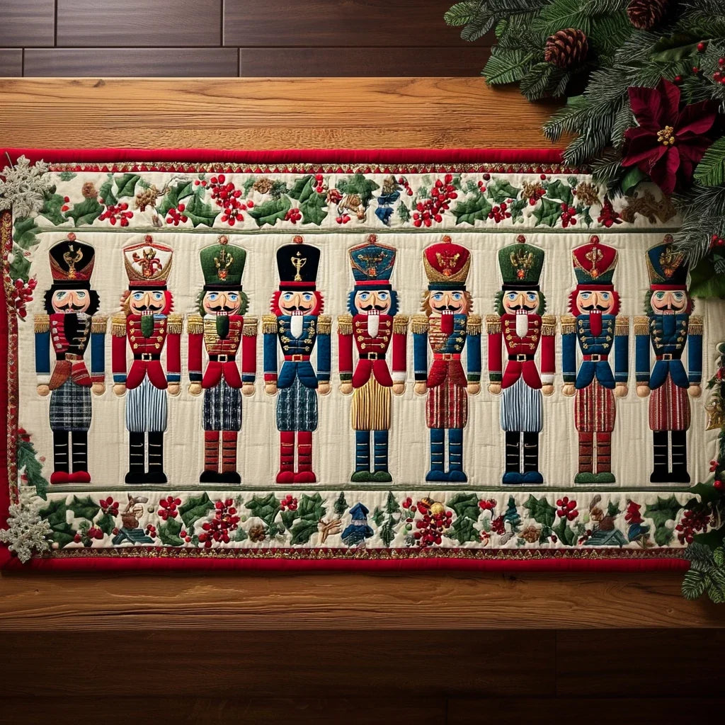 Nutcracker Spirit Quilted Table Runner
