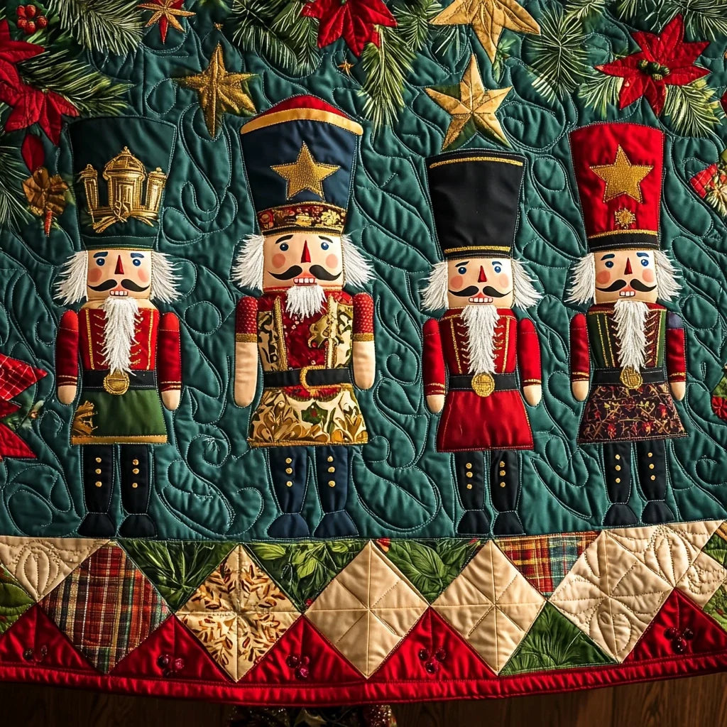 Nutcracker Suite Quilted Christmas Tree Skirt