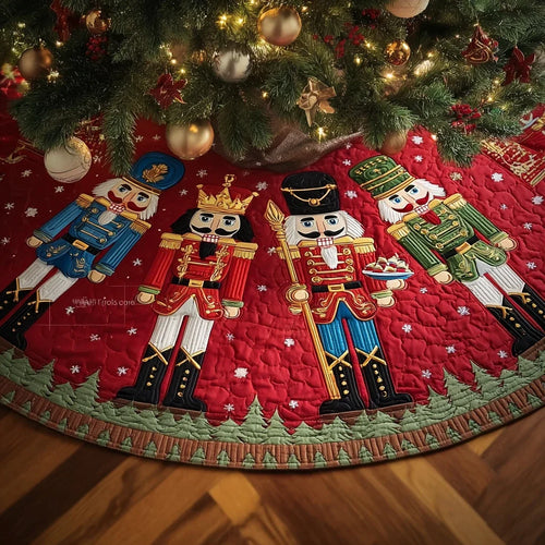 Nutcracker Wonder Christmas Quilted Tree Skirt