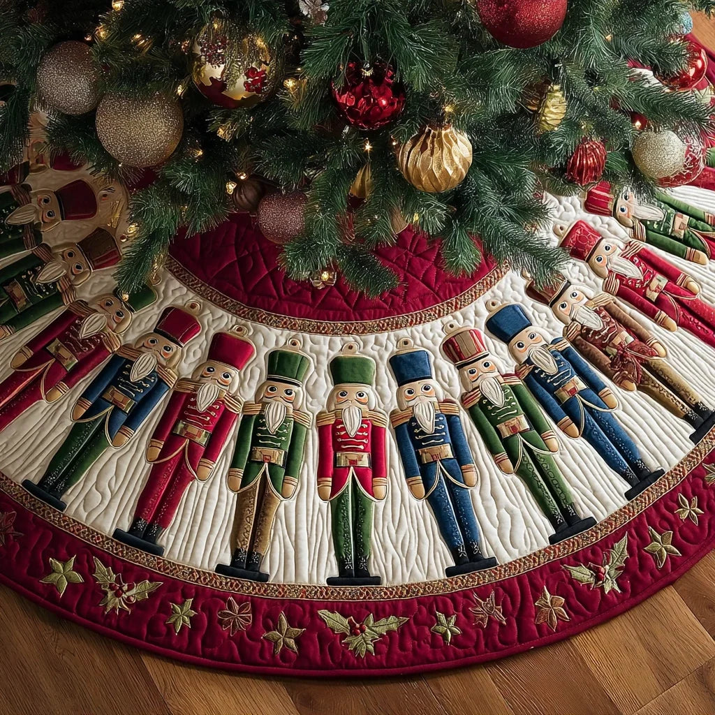 Nutcracker Wonder Christmas Quilted Tree Skirt