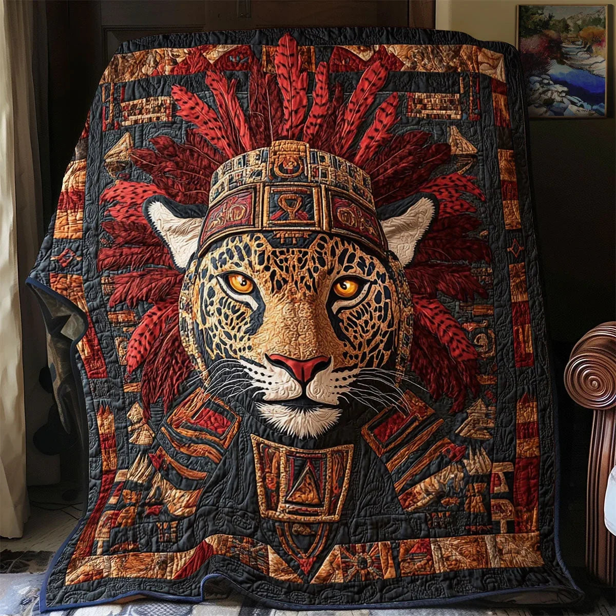Obsidian Hunt Quilt Blanket