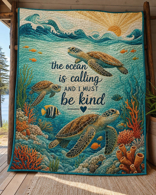 Ocean Call Quilt Blanket - Quilted Blanket by Wild and Way