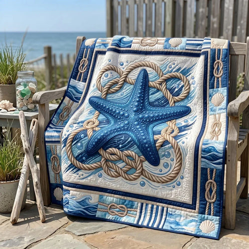 Ocean Knot Starfish Quilt Blanket
