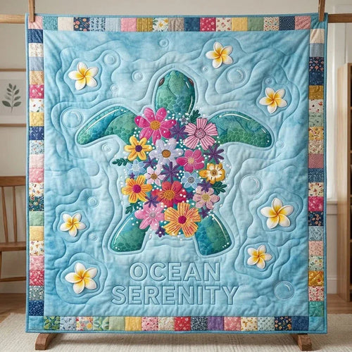 Ocean Serenity Quilt Blanket - Quilted Blanket by Wild and Way