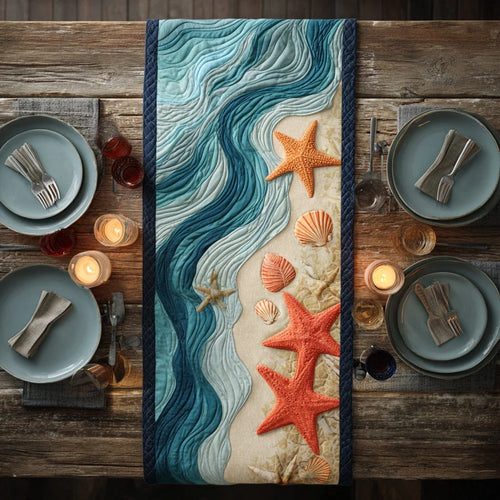 Ocean Tide Quilted Table Runner