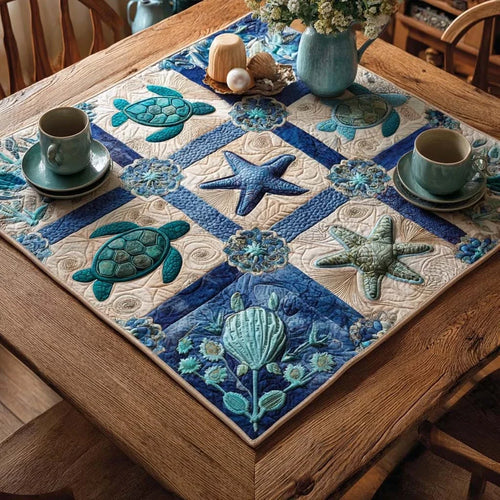 Oceanic Bliss Quilted Table Topper