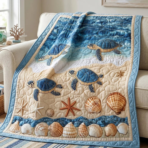 Oceanic Wanderer Quilt Blanket - Quilted Blanket by Wild and Way