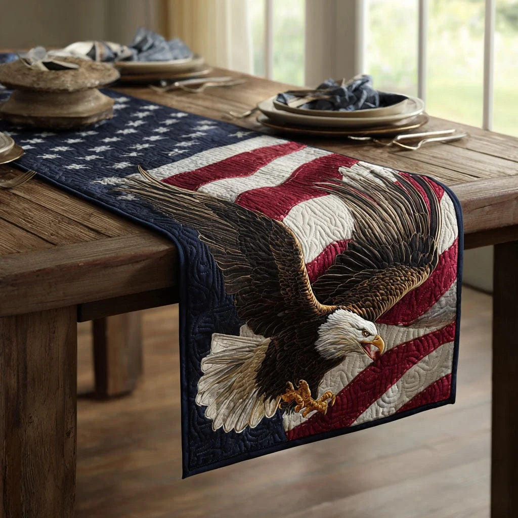Old Glory Quilted Table Runner