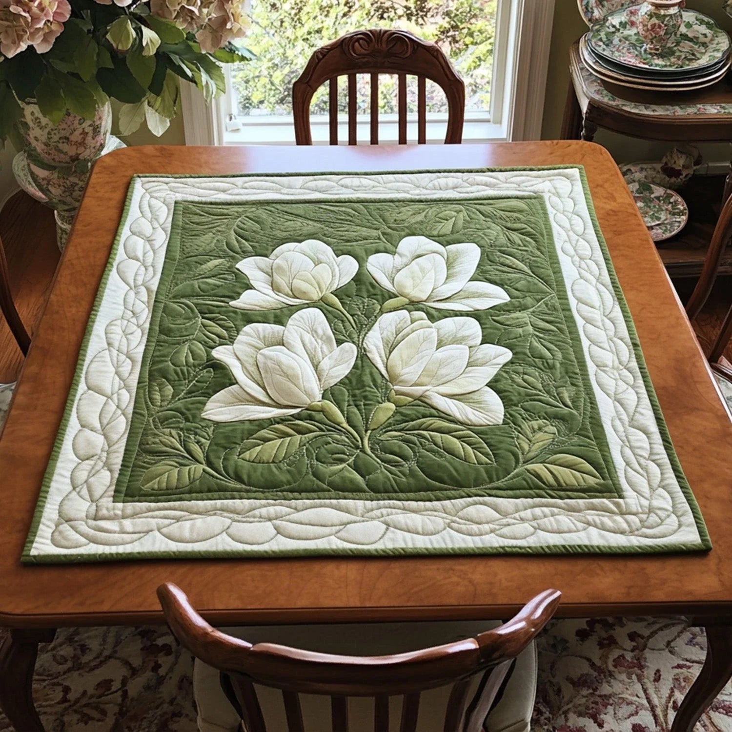 Old Soul Petals Quilted Table Topper