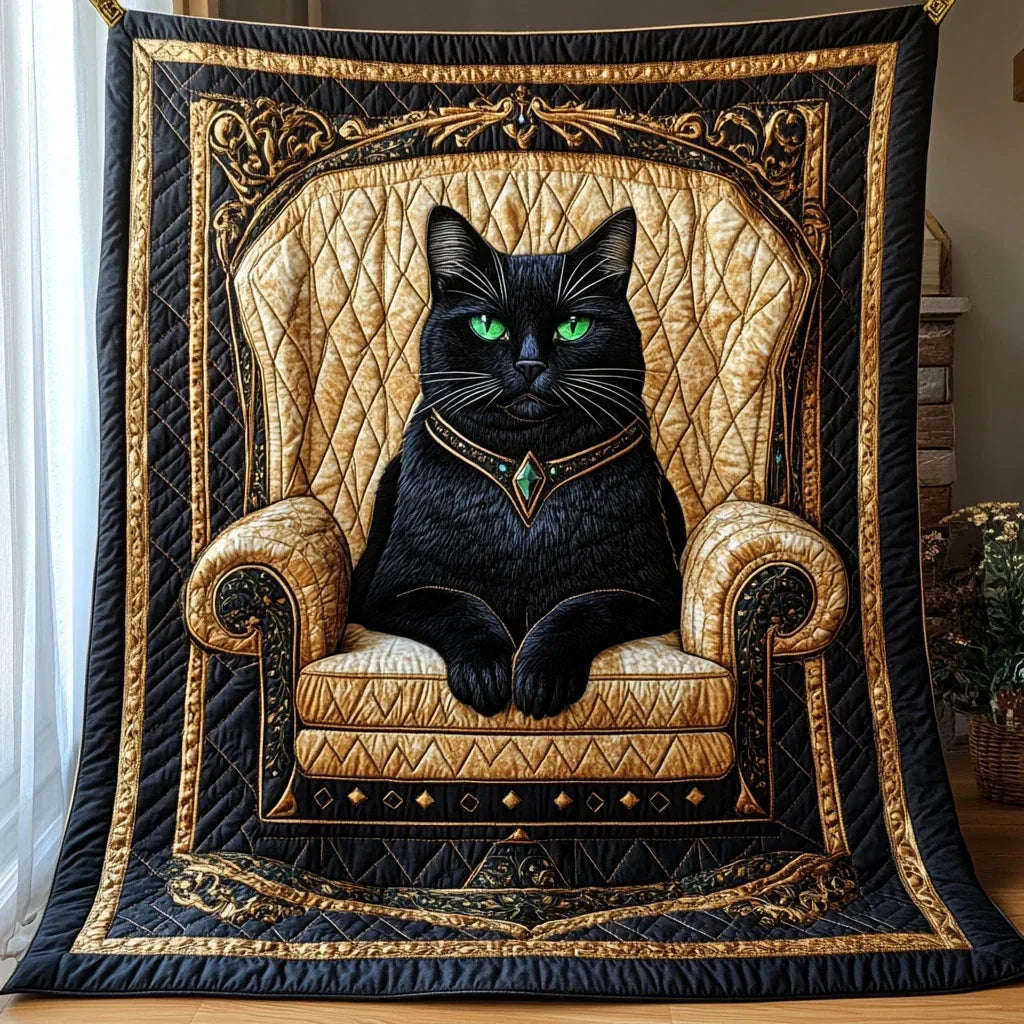Onyx And Emerald Quilt Blanket