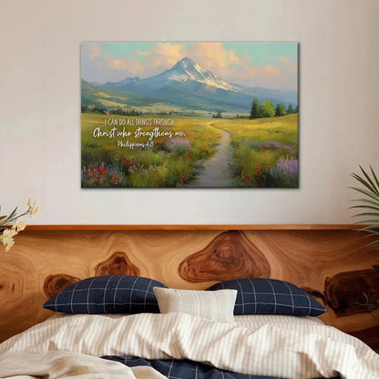 philippians 4 13 i can do all things through christ wall art canvas (Landscape) (view 5)