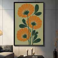 Bold Marigold Floral Canvas Wall Art