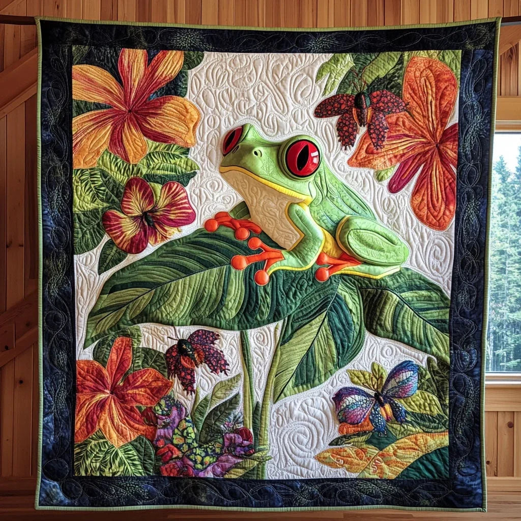 Orchid Watcher Quilt Blanket