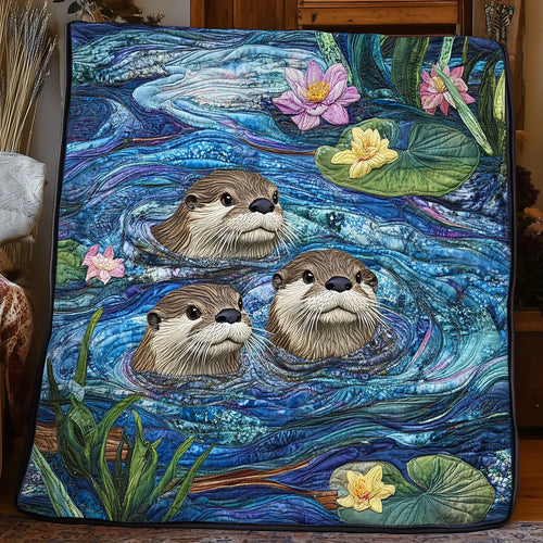 Otterly Adrift Quilt Blanket