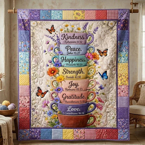 Overflowing Grace Quilt Blanket - Quilted Blanket by Wild and Way