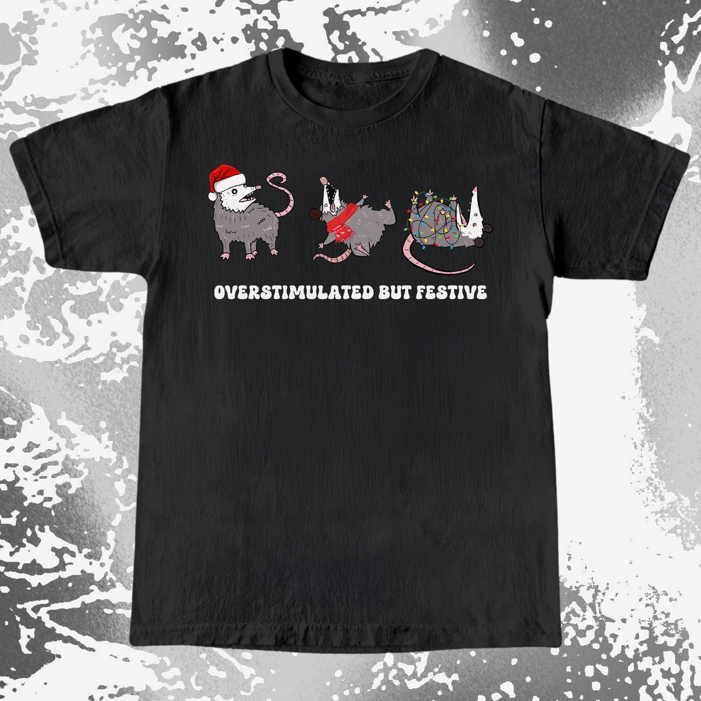 Overstimulated But Festive Opossum Christmas (view 2)