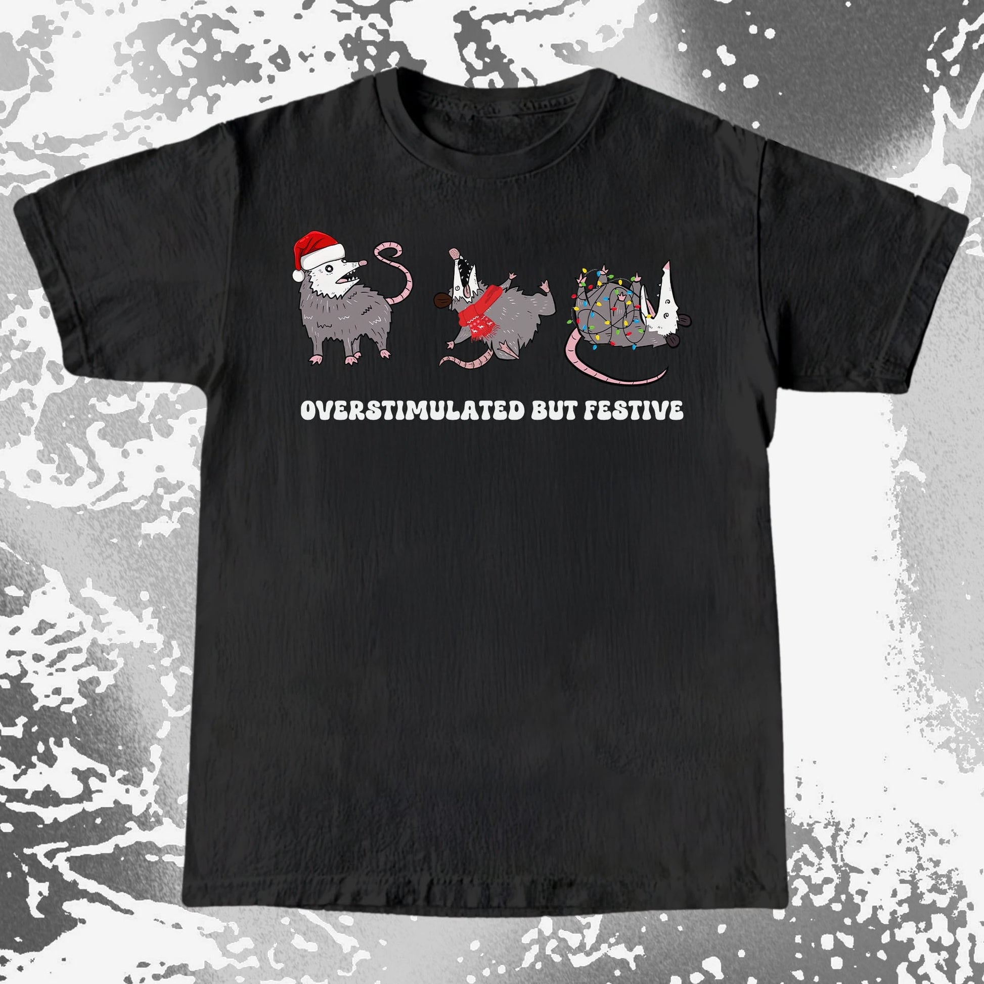 Overstimulated But Festive Opossum Christmas (view 2)