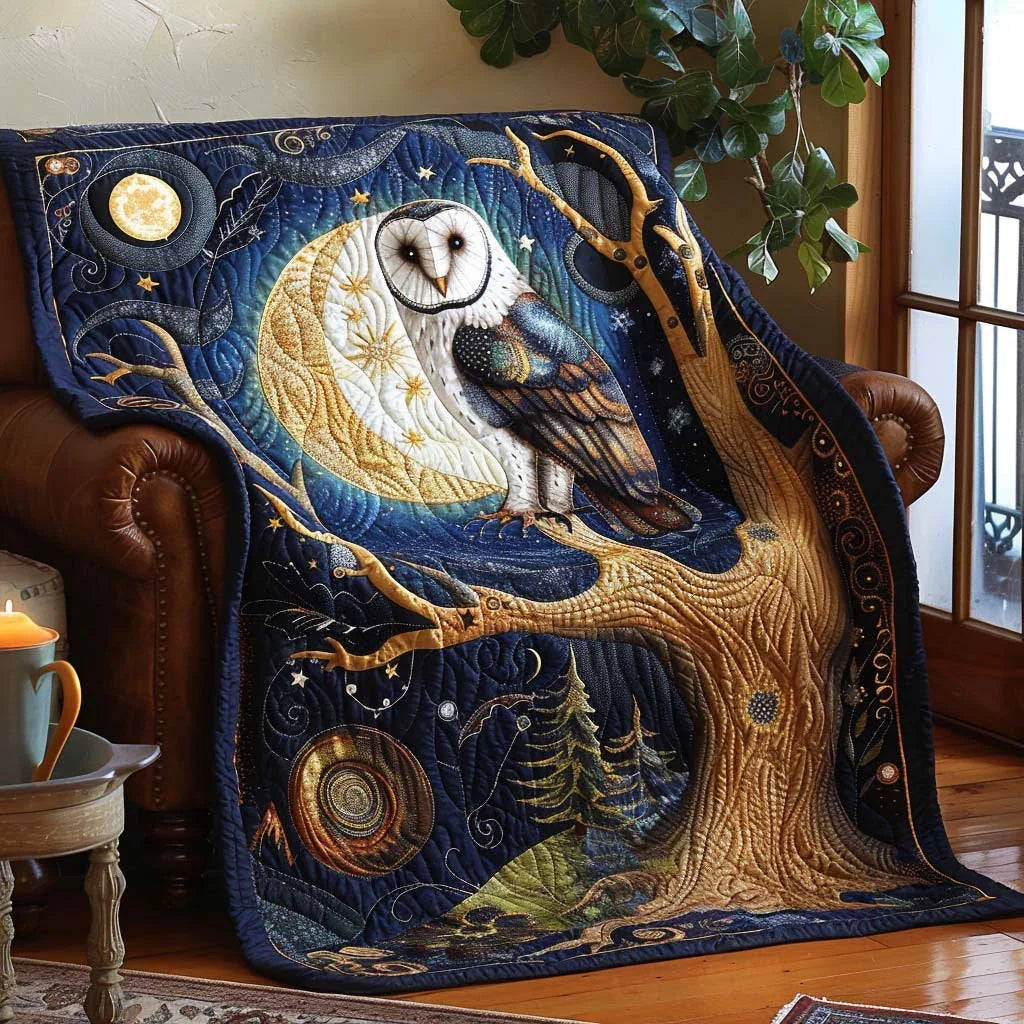 Owl Breeze Quilt Blanket - Quilted Blanket by Wild and Way