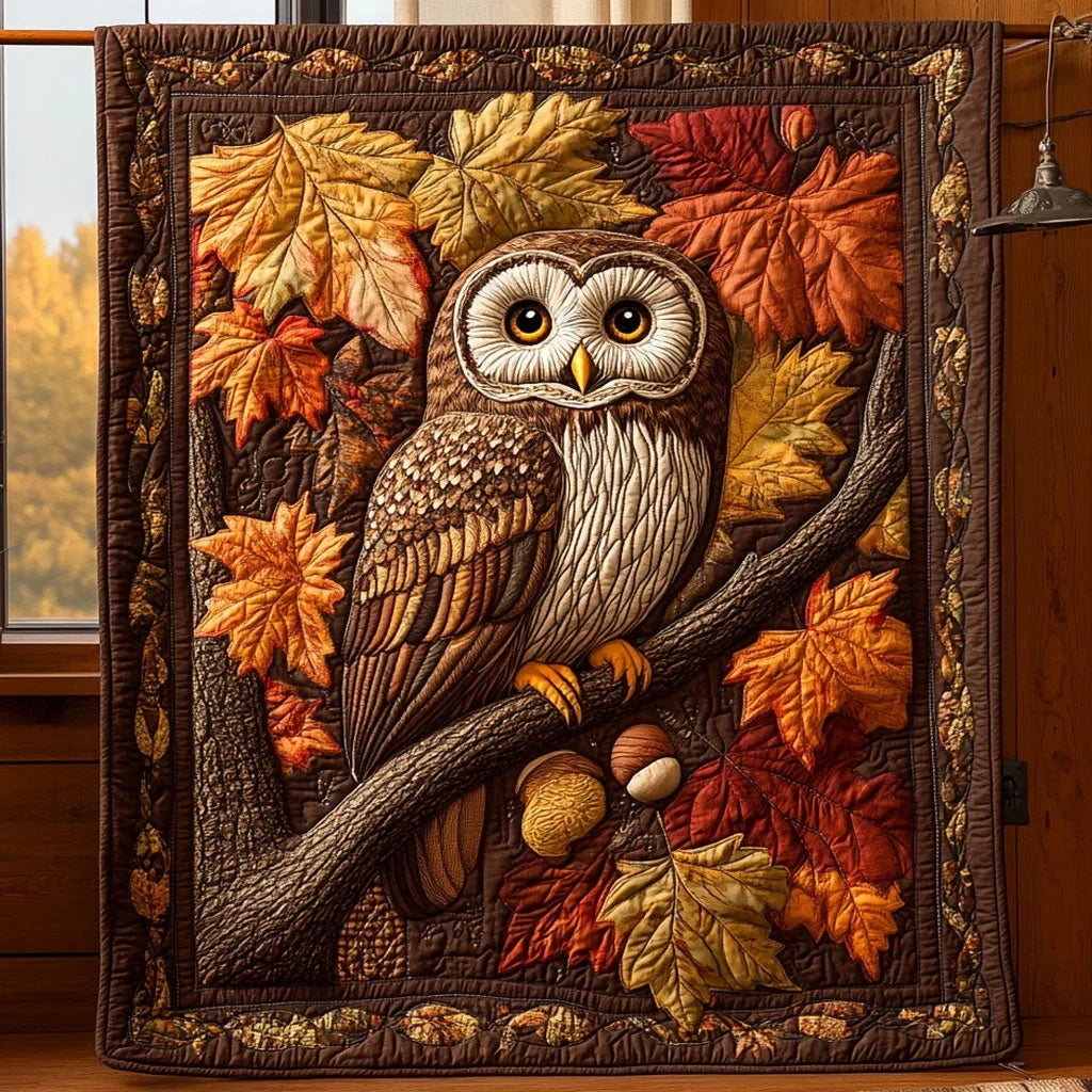 Owl Gaze Quilt Blanket