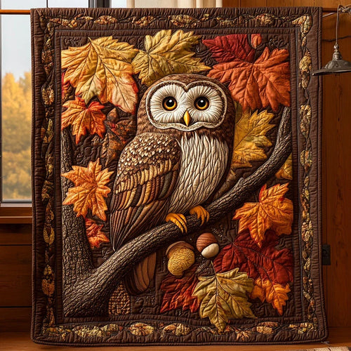 Owl Gaze Quilt Blanket