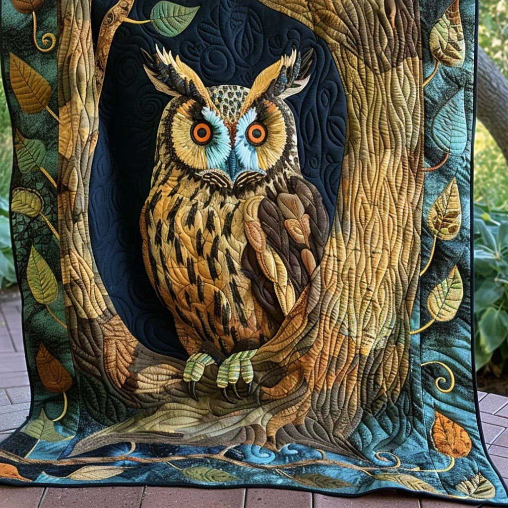 Owl Harmony Quilt Blanket - Quilted Blanket by Wild and Way