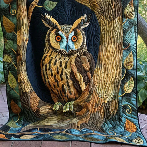 Owl Harmony Quilt Blanket - Quilted Blanket by Wild and Way