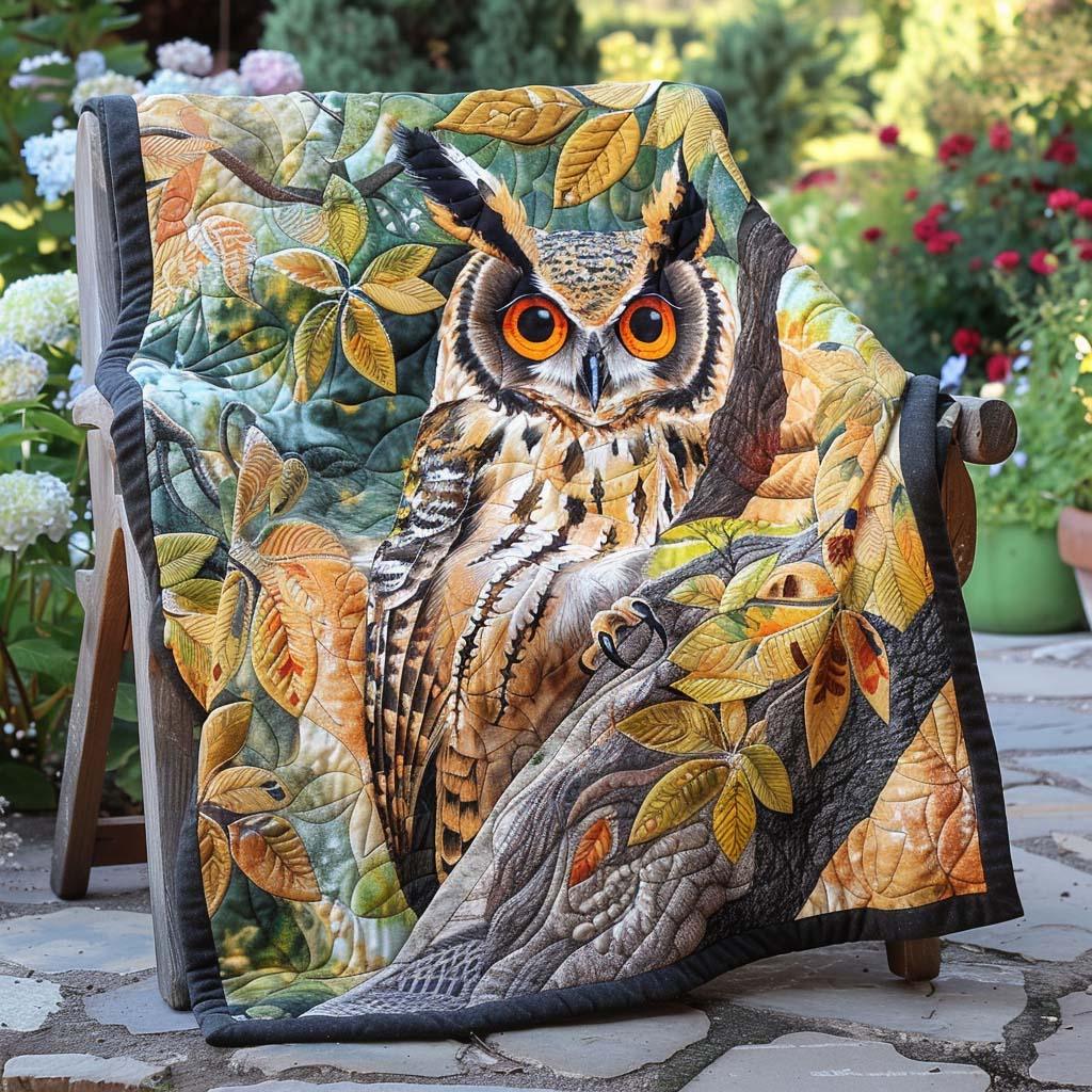 Owl Meadow Quilt Blanket - Quilted Blanket by Wild and Way