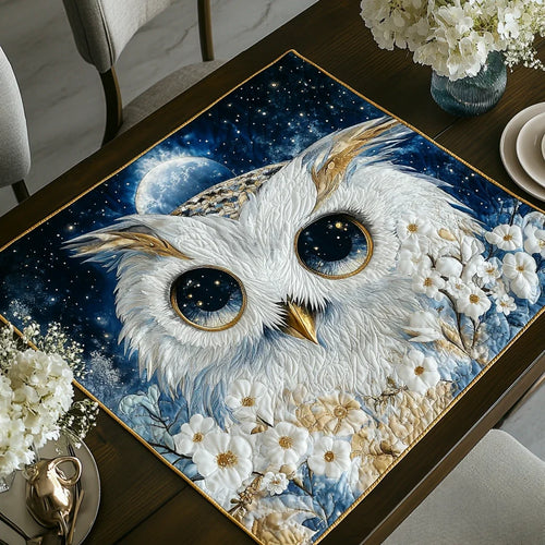 Owl Moonlight Quilted Table Topper