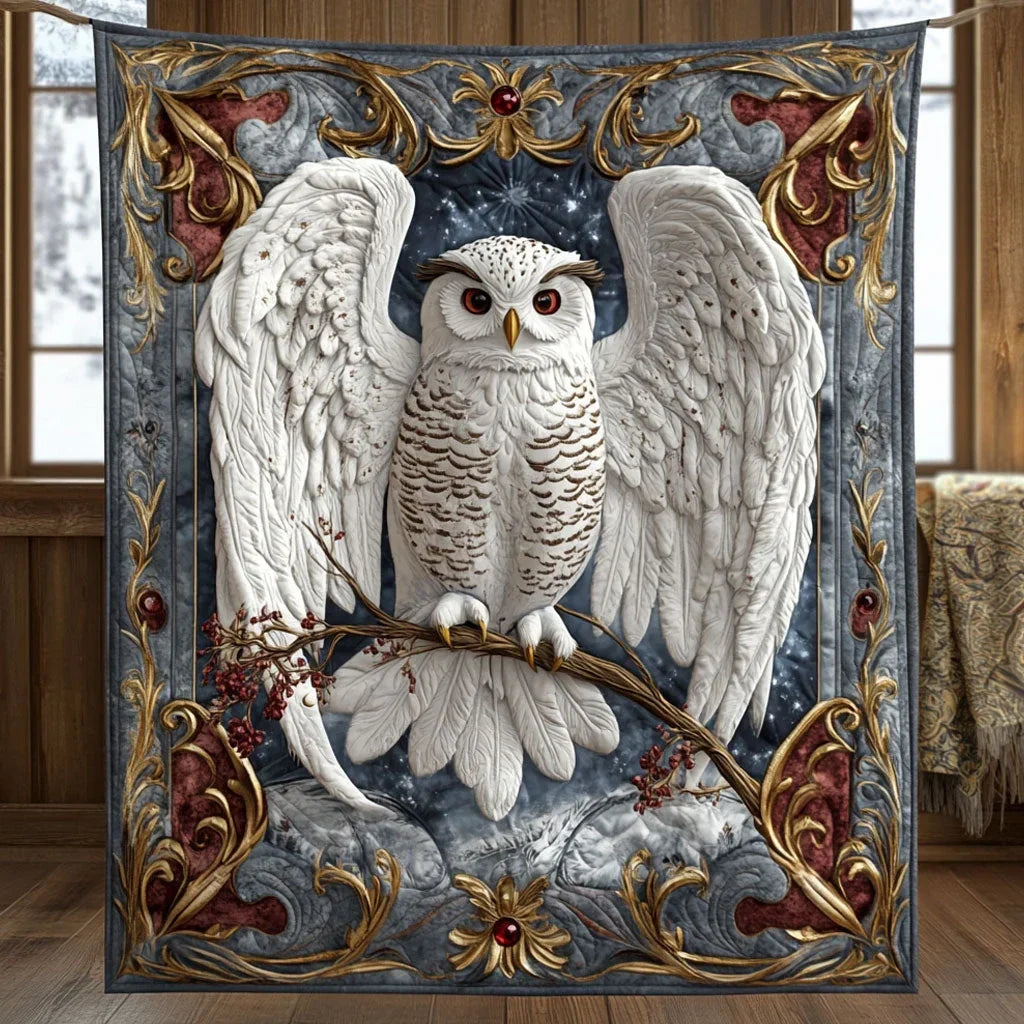 Owl Of Oracle Quilt Blanket