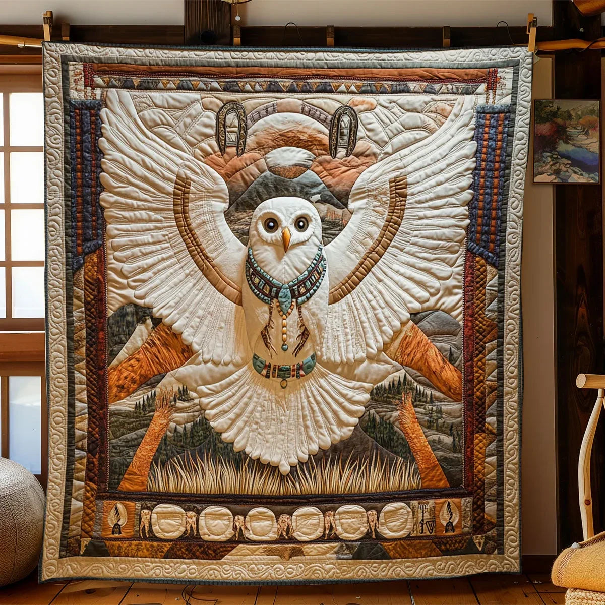 Owl Spirit Quilt Blanket