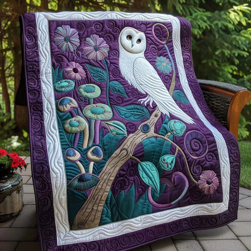 Owl Spirit Quilt Blanket - Quilted Blanket by Wild and Way