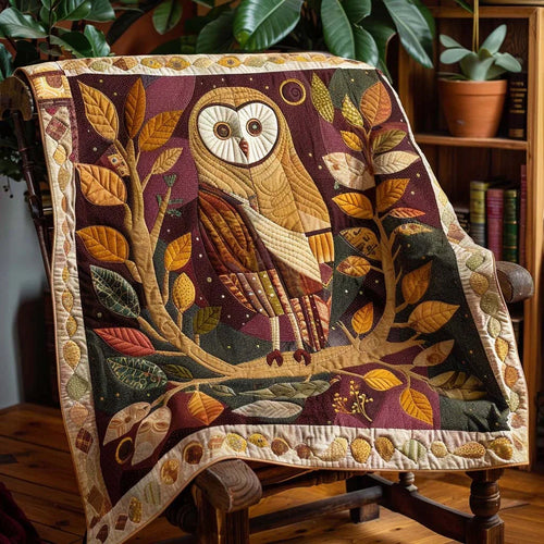 Owl Trails Quilt Blanket - Quilted Blanket by Wild and Way
