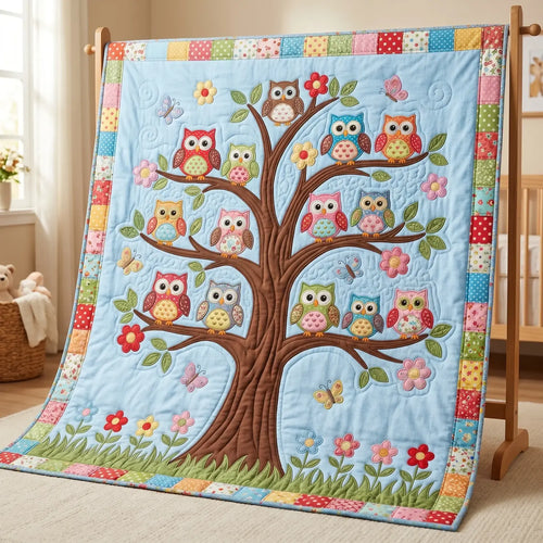 Owl Tree Quilt Blanket