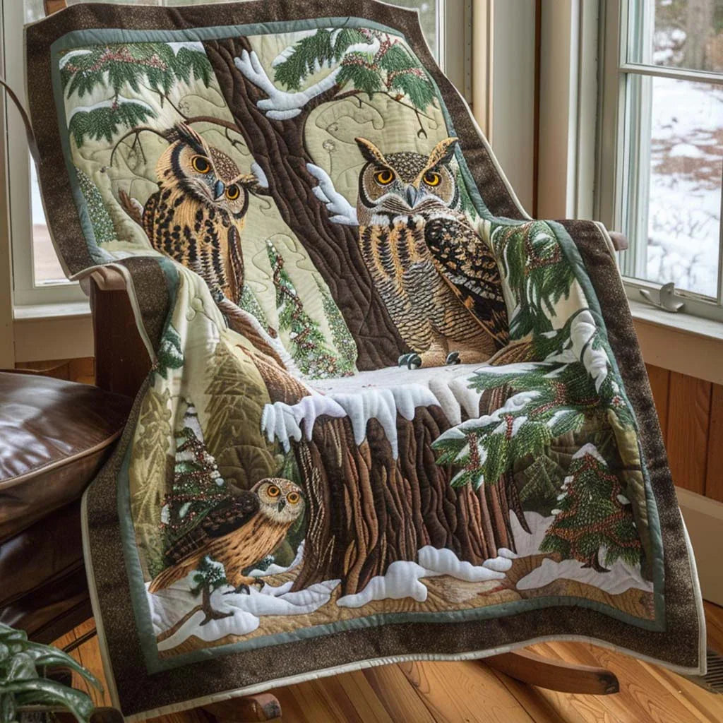 Owl Whisper Quilt Blanket - Quilted Blanket by Wild and Way