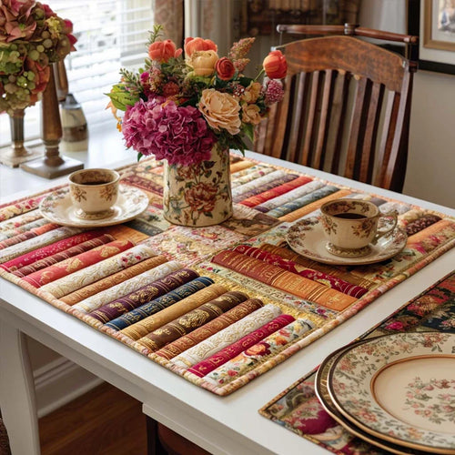 Page Turn Joy Quilted Table Topper