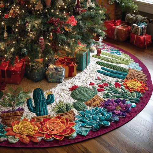 Painted Desert Christmas Quilted Tree Skirt