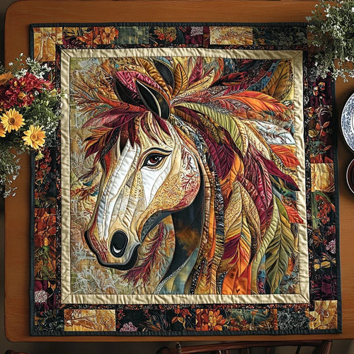 Painted Horse Quilted Table Topper