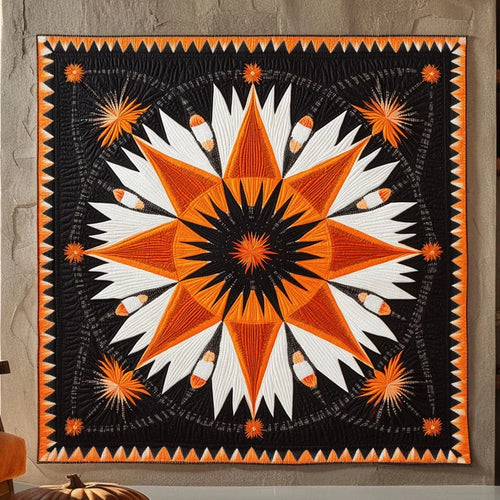 Painted Mandala Star Quilt Blanket