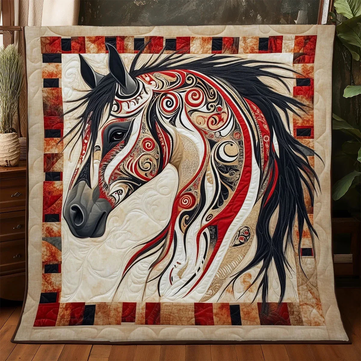 Painted Spirit Steed Quilt Blanket