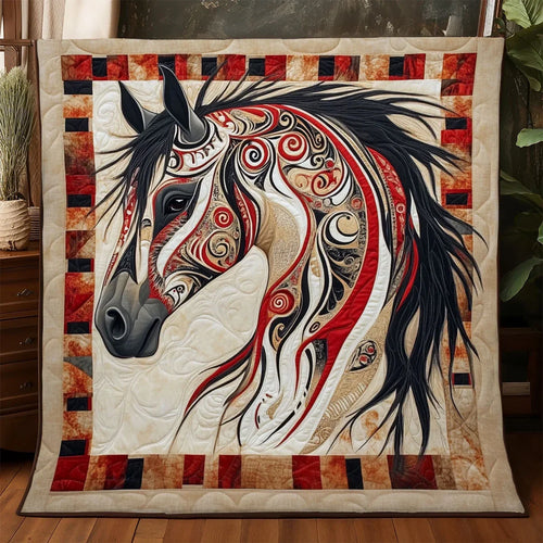 Painted Spirit Steed Quilt Blanket