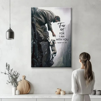 isaiah 41 10 fear not for i am with you canvas wall art (view 7)