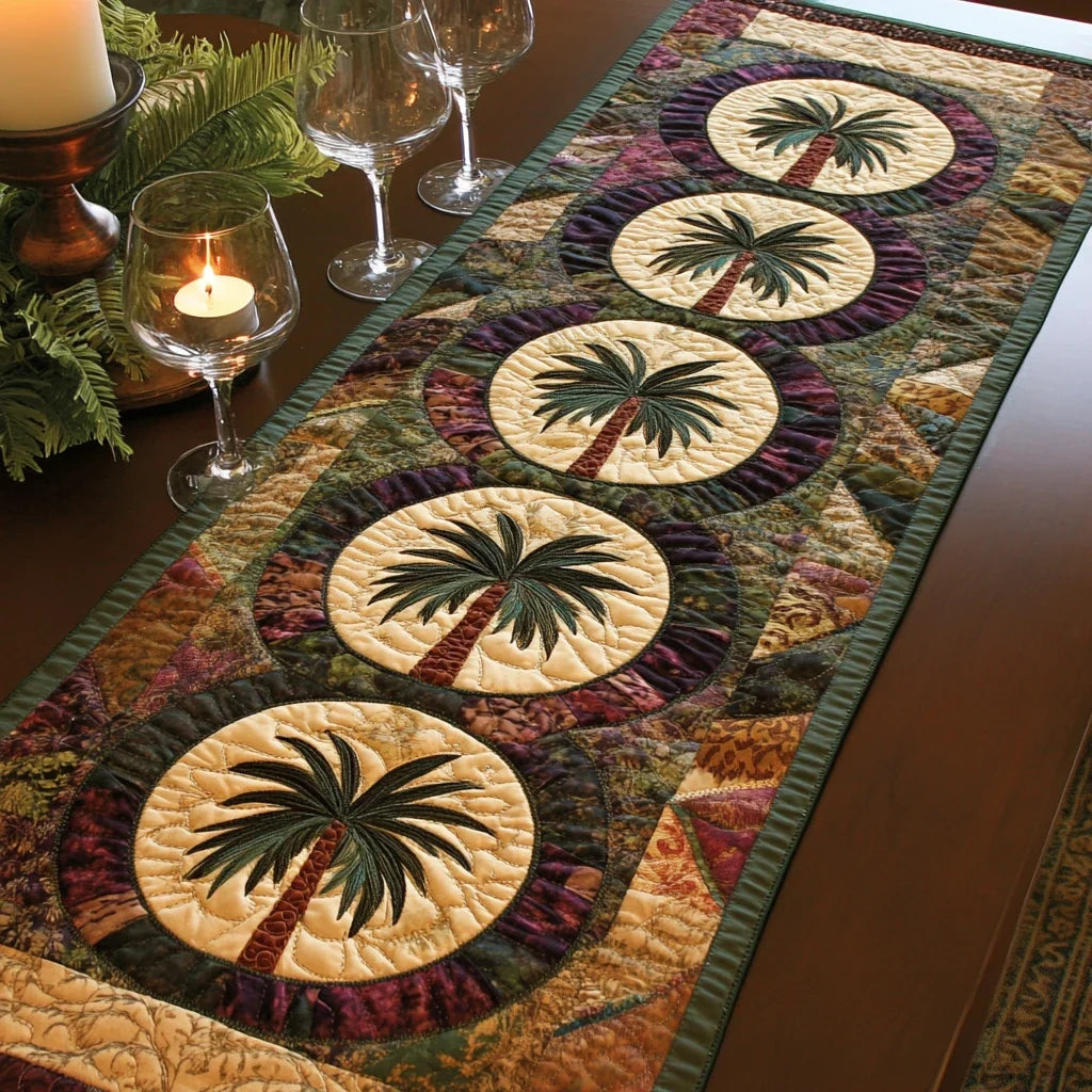 Palm Horizon Quilted Table Runner