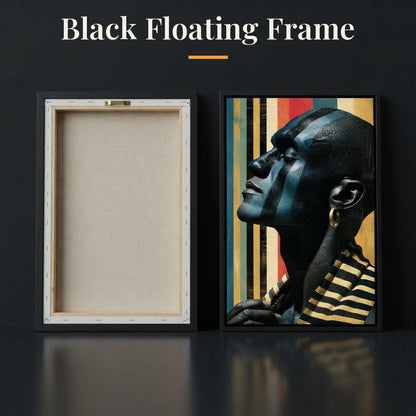 Pan Africa Colours Silhouette Canvas Wall Art